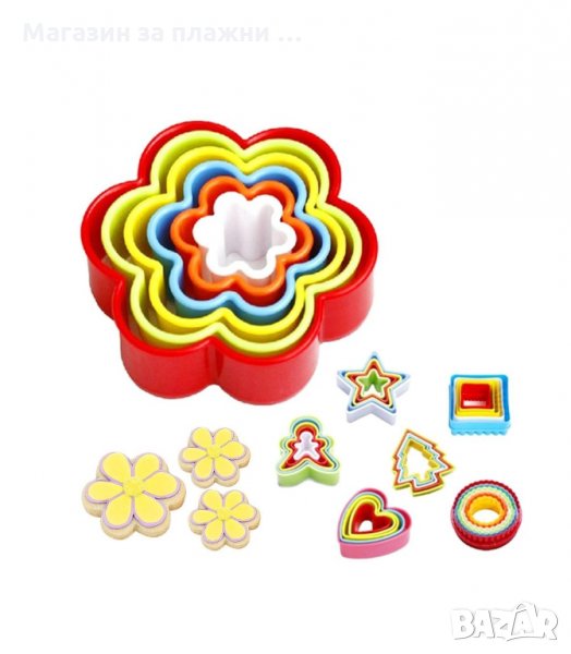 КОМПЛЕКТ ОТ 5 БРОЯ ПЛАСТМАСОВИ ФОРМИ ЗА СЛАДКИ - код  2921, снимка 1