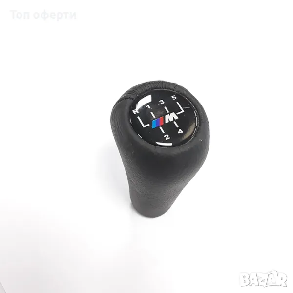 Топка за скоростен лост 002М кожа - черна М, снимка 1