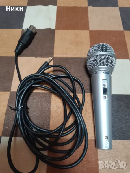 Продавам микрофон -  hama с кабел комплект  , снимка 1