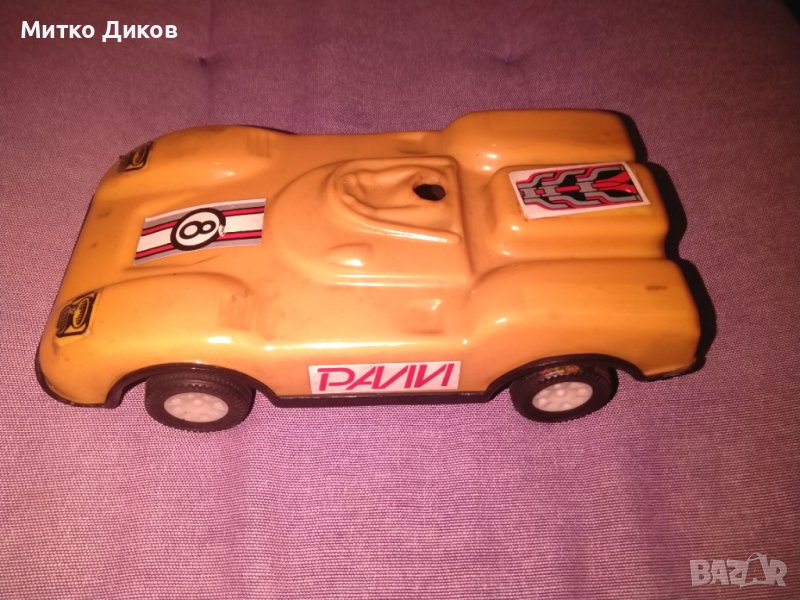 Стара метална СССР кола от соца Рали №8 на пружина 180х100х40, снимка 1