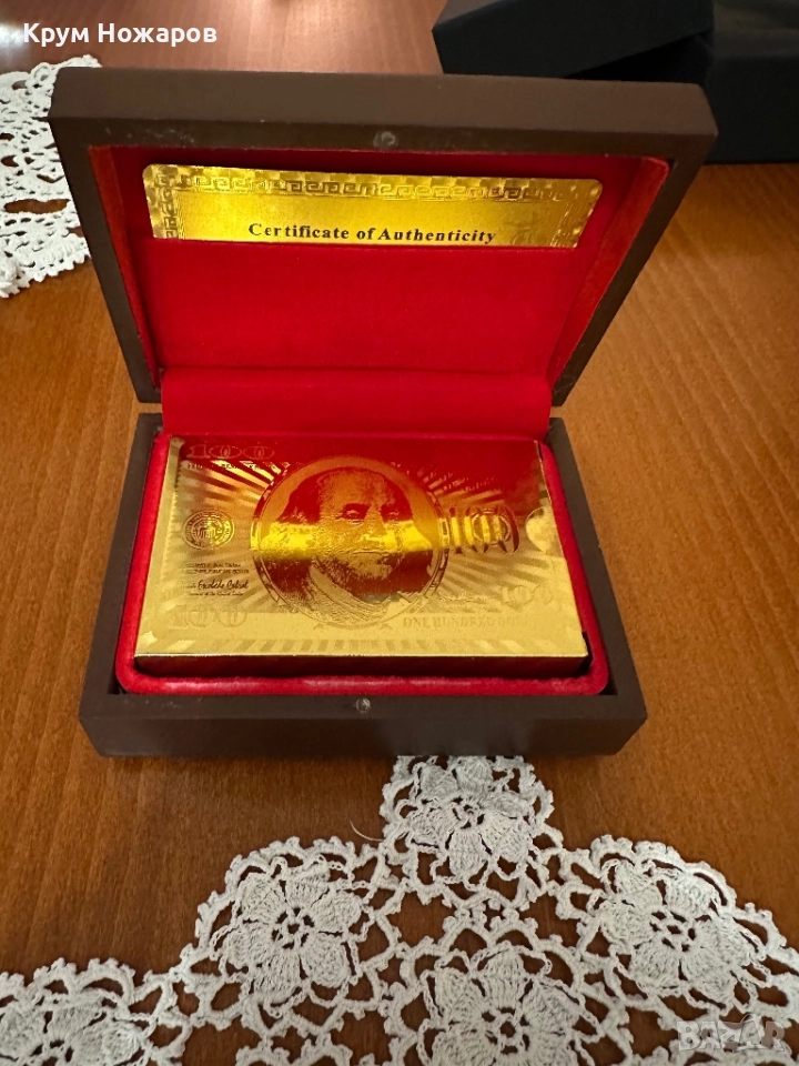 Бутикови карти за игра -999.9Gold Playing Cards, снимка 1