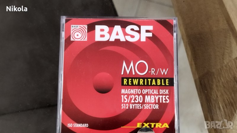 BASF магнитно оптични дискове MO - R/W 4бр 230mb, снимка 1