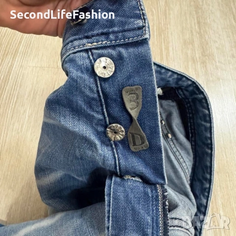 Дънки DIESEL IAKOP Denim Wash 0807K REGULAR SLIM TAPERED  размер W34 L34, с копчета, снимка 7 - Дънки - 53046820