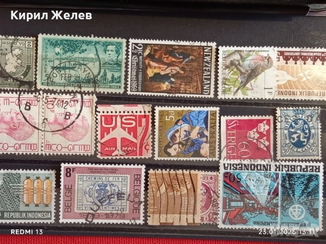 Стари пощенски марки от цял свят смесени БЕЛГИЯ,НОВА ЗЕЛАНДИЯ, ШВЕЦИЯ за КОЛЕКЦИЯ 51609, снимка 9 - Филателия - 53199324