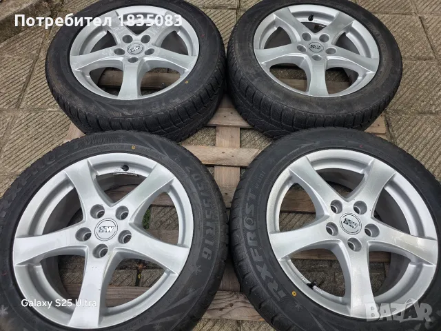 Лети джанти 16ки 5х108 Borbet + зимни гуми 205/55/16 RoadX, снимка 3 - Гуми и джанти - 56246312