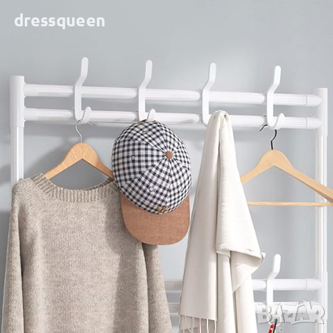 4073 Етажерка за обувки с 5 рафта+закачалки за дрехи, снимка 4 - Други стоки за дома - 42144707