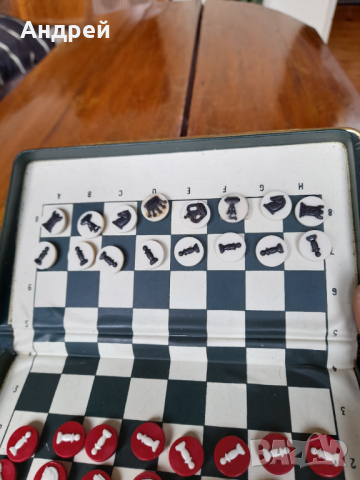 Стар магнитен шах #6, снимка 4 - Други ценни предмети - 44765631