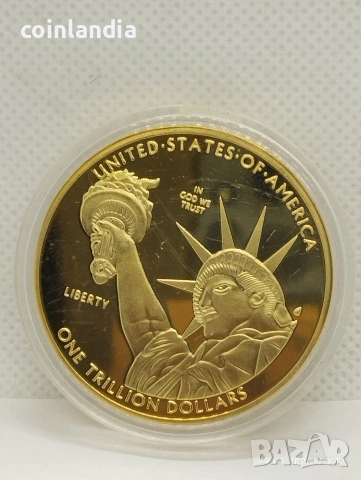 позлатена монета репродукция 