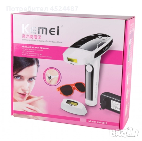 Фотоепилатор за тяло със сменяща се глава/ Вид продукт: Фотоепилатор;K E M E I