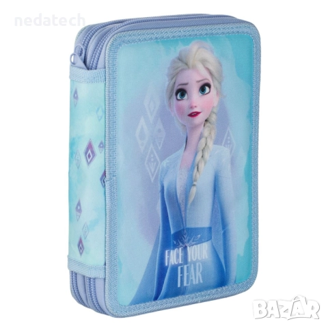 Двоен ученически несесер Елза, Син, 16x4.5x21см., снимка 3 - Ученически пособия, канцеларски материали - 51579671