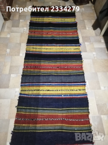 Автентични черги-пътеки, ръчно тъкани на дървен стан през 30-40те години. , снимка 7 - Антикварни и старинни предмети - 51802190