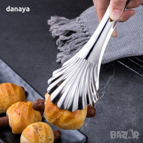 3519 Универсална кухненска щипка за сервиране Мида, снимка 2 - Прибори за хранене, готвене и сервиране - 39535750