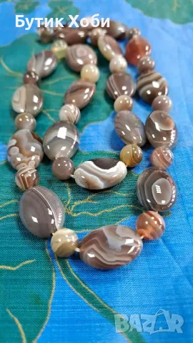 Гердан от естествен ахат ,,Ботсвана,,, снимка 1