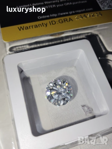 Диамант Лаб - М 12 карата нов, моисанит с сертификат и луксозна кутия, снимка 5 - Бижутерийни комплекти - 53065890