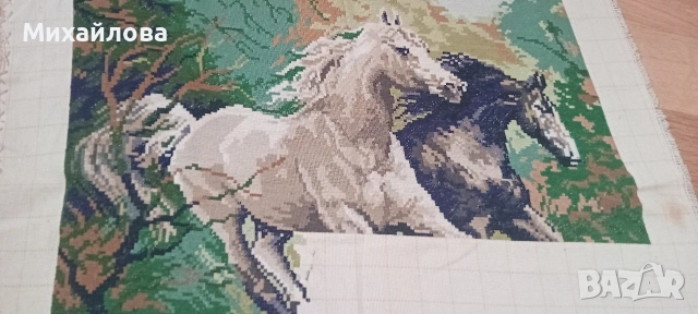 Гоблен за довършване " Коне в галоп"