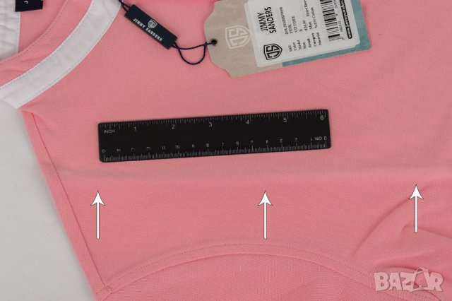 Мъжка блуза от памук в розово Jimmy Sanders - S, снимка 6 - Блузи - 42893647