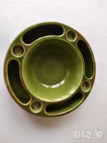 керамичен венец Адвент венец зелен, снимка 5 - Антикварни и старинни предмети - 42046826