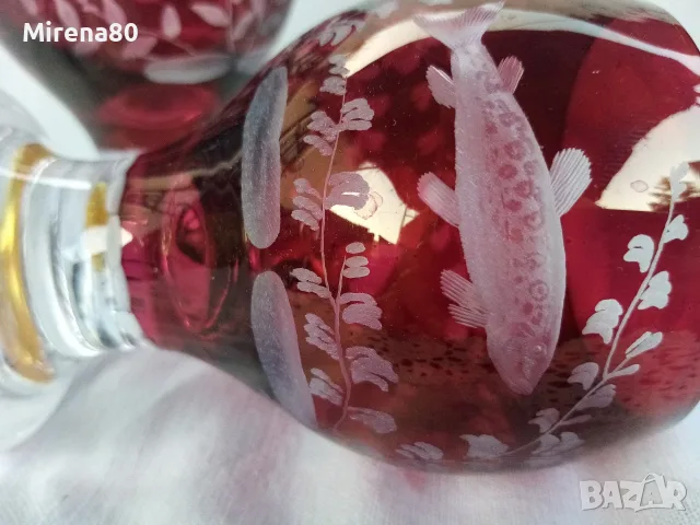 Немски винтидж кристален сервиз за вино - нов !, снимка 11 - Антикварни и старинни предмети - 56024218
