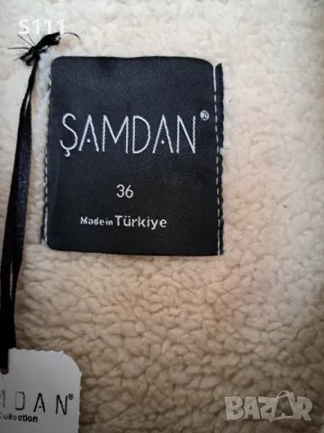 Ефектно топло зимно късо палто, супер актуален модел, снимка 4 - Палта, манта - 47914871