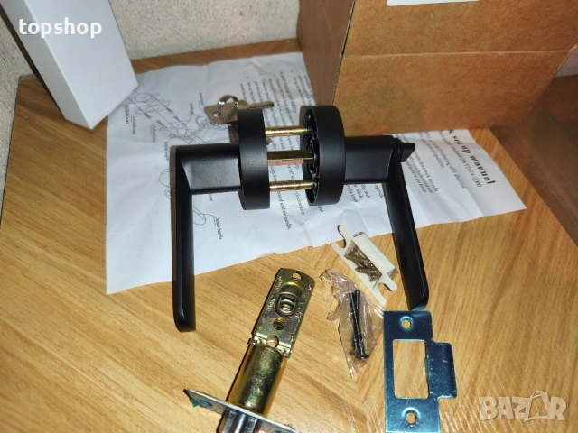Чисто нов пълен комплект професионална брава с ключ и дръжка ще, вграден заключващ патрон 