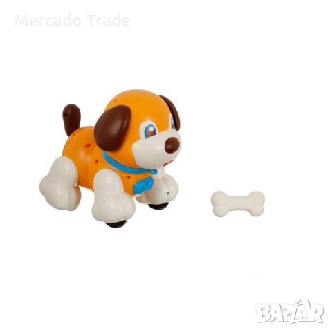 Механично куче Mercado Trade, Със звук и светлини, Кафяв