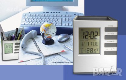 Моливник - електронен Led часовник с термометър и будилник, снимка 3 - Други стоки за дома - 31872872