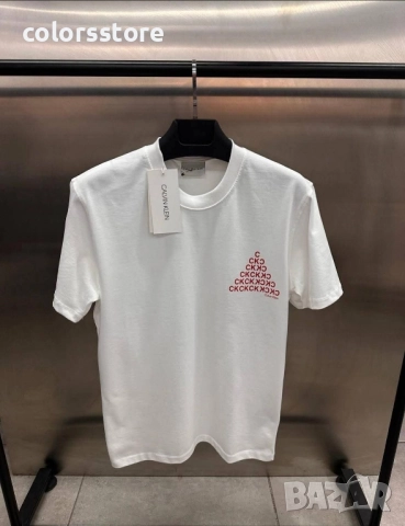 Мъжка бяла тениска Calvin Klein/IM25k, снимка 2 - Тениски - 51576390