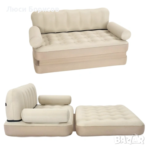 Двоен надуваем матрак с разтегателен диван за спане!, снимка 2 - Спални и легла - 53068850