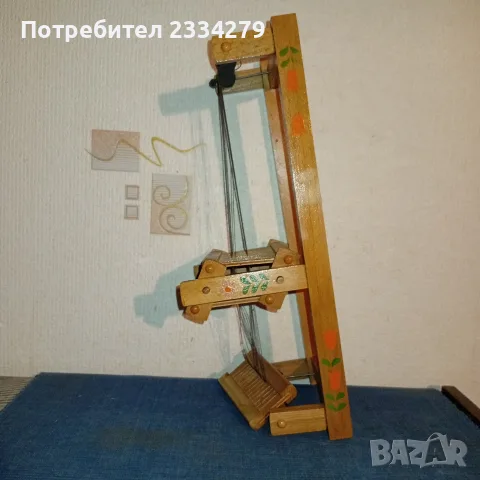 Ретро дървен стан мини, децки стан за тъкане от 1970-75год., снимка 2 - Антикварни и старинни предмети - 56155726