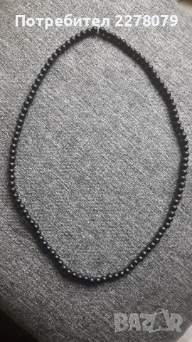 Колие от черен матов оникс - ръчна изработка