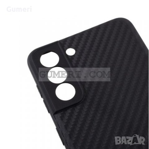 Samsung Galaxy S21+ 5G - Силиконов Гръб със Защита за Камерата - Карбон Слим - Черен, снимка 2 - Калъфи, кейсове - 32149981