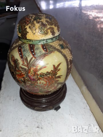 Уникална стара ваза Сатцума, снимка 4 - Антикварни и старинни предмети - 34348709