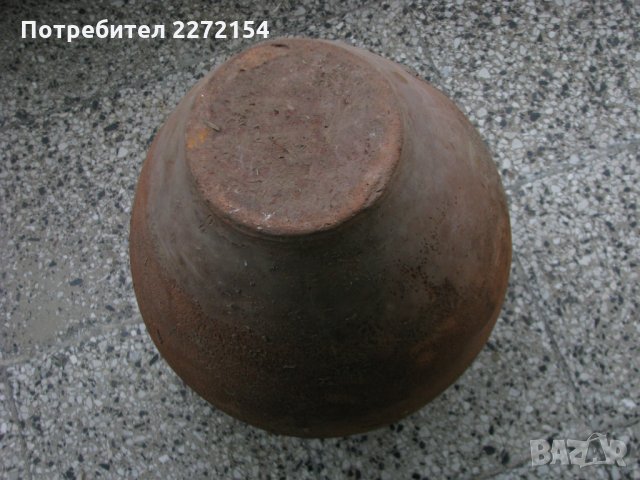 Стара керамична делва амфора с капак, снимка 5 - Антикварни и старинни предмети - 35028367