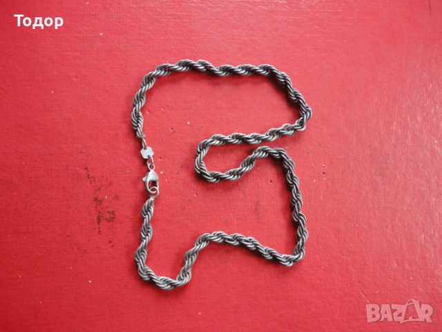 Сребърен синджир верижка верига 1, снимка 7 - Колиета, медальони, синджири - 53060962
