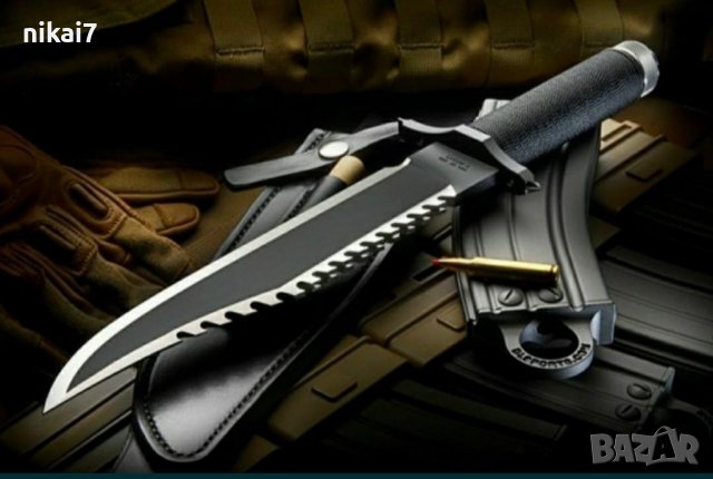 ловен нож тактически RAMBO II първа кръв комплект оцеляване+компас ловен нож тактически RAMBO II пър, снимка 6 - Ножове - 37646561
