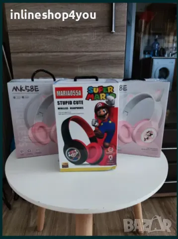 Ново ! Детски безжични слушалки Супер Марио и др., снимка 2 - Слушалки и портативни колонки - 49637193