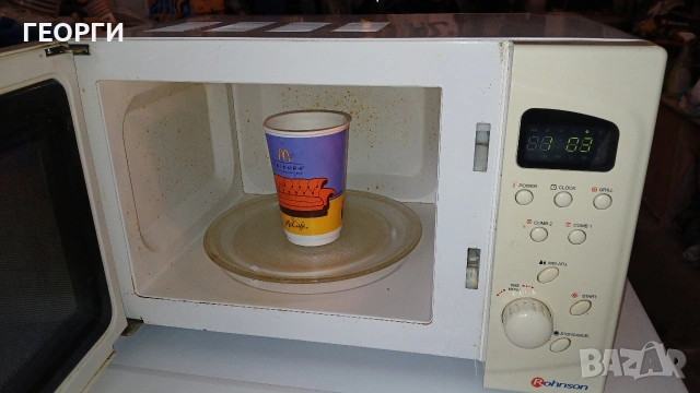 Продавам микровълнова печка Rohnson 800 W работи идеално35€, снимка 2 - Микровълнови - 54077579