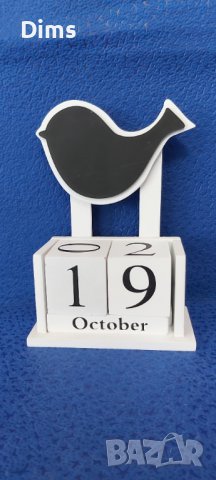 Вечен дървен календар птица, снимка 9 - Декорация за дома - 38486644