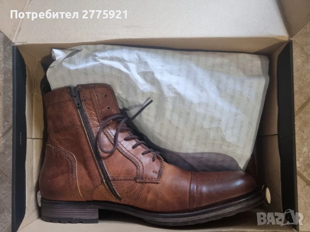 JACK & JONES Боти с връзки 'Russel', снимка 6 - Мъжки боти - 54256777