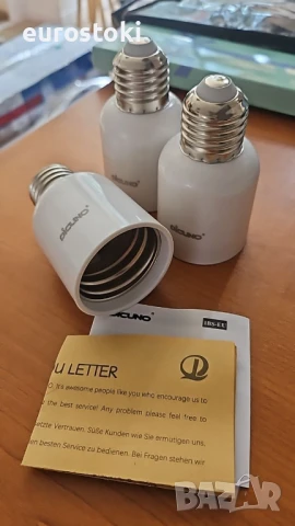 DiCUNO Преобразувател от фасунга E27 към E40, адаптерна фасунга, снимка 8 - Други - 51379377