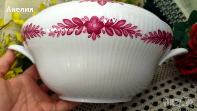 Seltmann Weidenen Bavaria цикламени цветя , снимка 4 - Чинии - 49816767