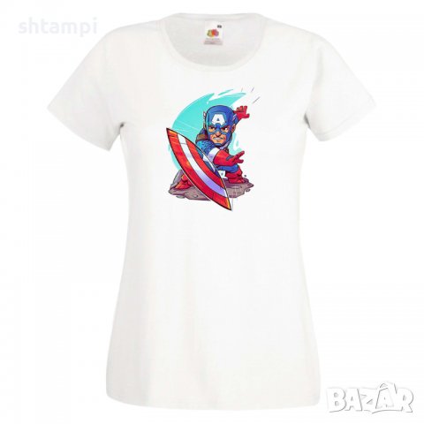 Дамска тениска Marvel Captain America Игра,Изненада,Подарък,Геймър,, снимка 3 - Тениски - 36740942