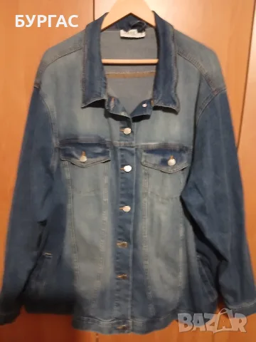 Ново 4xl Дънково яке с модерен дизайн в светлосин цвят