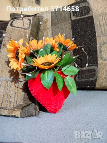 Плетени сърца за Свети Валентин или осми март , снимка 3 - Декорация за дома - 53275179