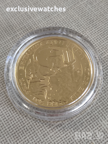 1 тройунция 24 карата Златна Монета Британия и Либърти 2024, снимка 8 - Нумизматика и бонистика - 44681420