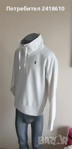 POLO Ralph Lauren Sweatshirt 3/4 Zip Oversize Womens Size L  ОРИГИНАЛ! Дамско Горнище!, снимка 2 - Спортни екипи - 48306262