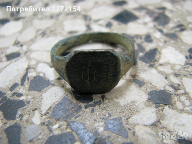 Стар пръстен с кръст, снимка 2 - Антикварни и старинни предмети - 29441647