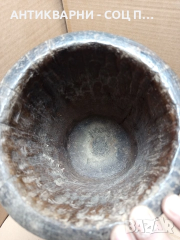 Соц Старо Дървено Чукало За Подправки Зърно И Други Общо Тегло 7.500кг. Номер 595., снимка 6 - Антикварни и старинни предмети - 53205475