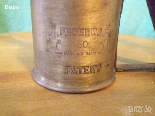 Бронзова немска бензинова лампа, снимка 3 - Други ценни предмети - 31722075