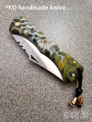 Сгъваем нож ръчно изработен, снимка 3 - Ножове - 48416738